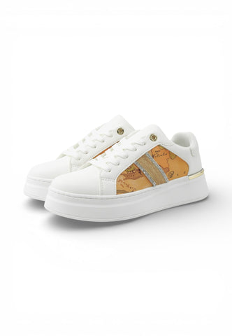 ALVIERO MARTINI Sneakers Donna Bianco Marrone Strass 24240208-PE26-X013