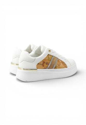 ALVIERO MARTINI Sneakers Donna Bianco Marrone Strass 24240208-PE26-X013