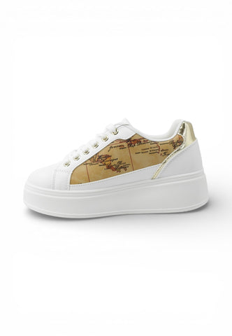 ALVIERO MARTINI Sneakers Donna Bianco Marrone Oro 1468300E-PE26-0900