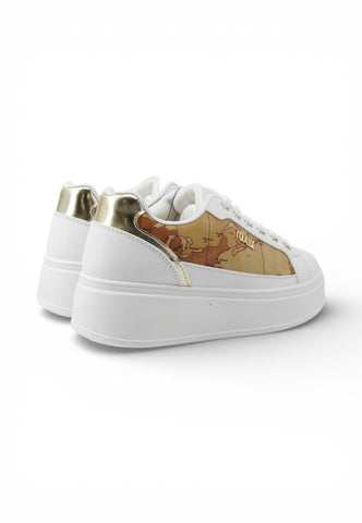 ALVIERO MARTINI Sneakers Donna Bianco Marrone Oro 1468300E-PE26-0900