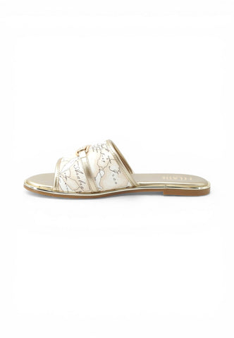 ALVIERO MARTINI Ciabatte Donna Bianco Oro 24500371-PE26-X132