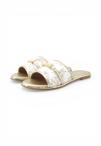 ALVIERO MARTINI Ciabatte Donna Bianco Oro 24500371-PE26-X132