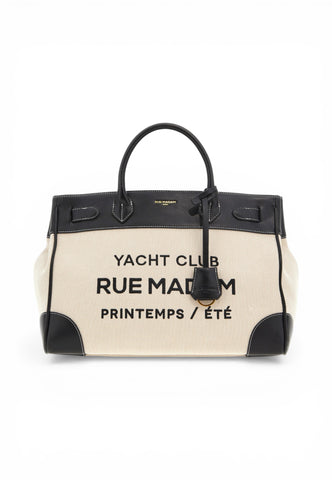 RUE MADAM Borsa Shopper Donna Bianco Nero 1556-PE26-CANVASBLACK