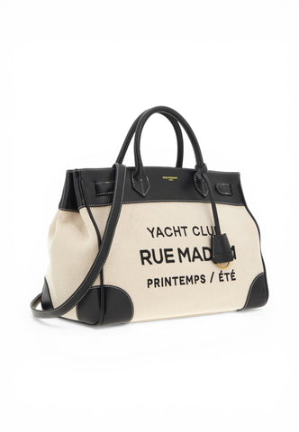 RUE MADAM Borsa Shopper Donna Bianco Nero 1556-PE26-CANVASBLACK