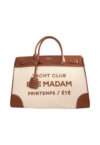 RUE MADAM Borsa Shopper Donna Bianco Marrone 1556-PE26-CANVASBROWN