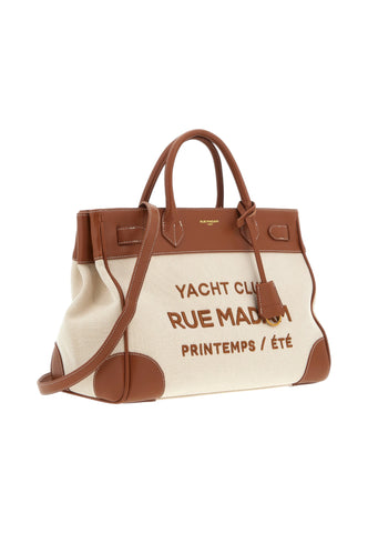 RUE MADAM Borsa Shopper Donna Bianco Marrone 1556-PE26-CANVASBROWN