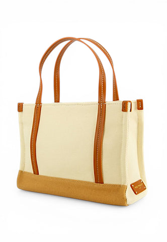 RUE MADAM Borsa A Mano Donna Bianco Marrone 1543-PE26-BICOLORCOOKIE