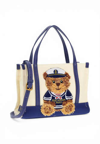 RUE MADAM Borsa A Mano Donna Bianco Blu 1543-PE26-BICOLORBLUE