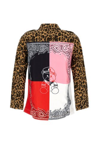 RUE MADAM Giacca Donna Beige Nero Animalier 1565-PE26-LEOPARD
