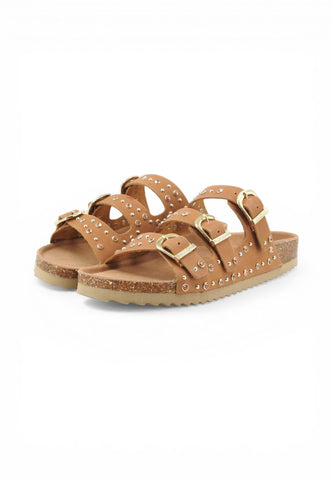 COLORS OF CALIFORNIA Ciabatte Donna Marrone Borchie HC.BIO601-PE26-NAT