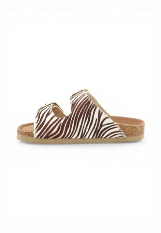 COLORS OF CALIFORNIA Ciabatte Donna Bianco Marrone Animalier HC.BIO502-PE26-ZEB