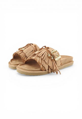 COLORS OF CALIFORNIA Ciabatte Donna Beige Marrone Frange HC.BIOW603-PE26-CAM
