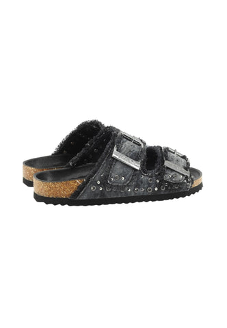 COLORS OF CALIFORNIA Ciabatte Donna Nero Denim Borchie HC.BIO406NN-PE26-BLA