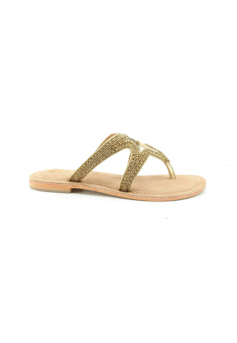CB FUSION Ciabatte Infradito Donna Oro Perle CBF.R226010-PE26-GOL