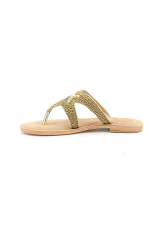 CB FUSION Ciabatte Infradito Donna Oro Perle CBF.R226010-PE26-GOL
