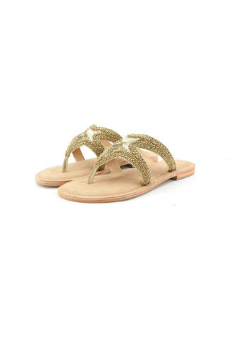 CB FUSION Ciabatte Infradito Donna Oro Perle CBF.R226010-PE26-GOL