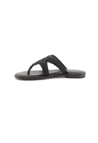 CB FUSION Ciabatte Infradito Donna Nero Perle CBF.R226010-PE26-BLA