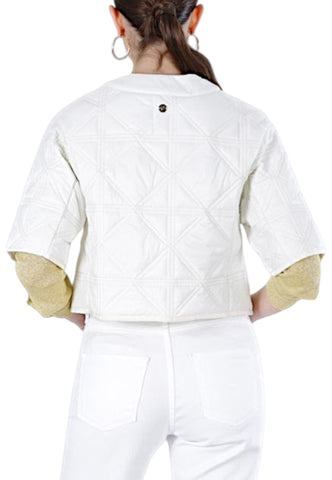 CAFE NOIR Giacca Trapuntata 3/4 Donna Bianco C7JN0128-PE26-W042