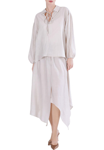 CAFE NOIR Completo Camicia + Gonna Donna Bianco C7JC0233-PE26-W065