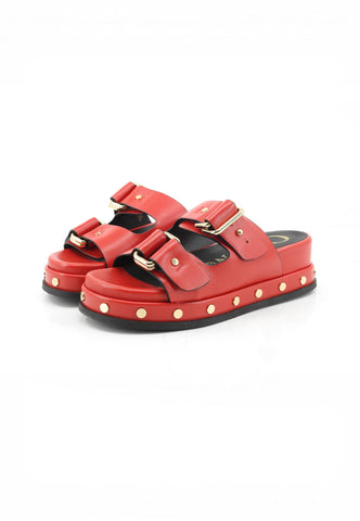 CAFE NOIR Ciabatte Donna Rosso Borchie C1LC9000-PE26-R007