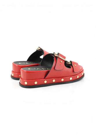 CAFE NOIR Ciabatte Donna Rosso Borchie C1LC9000-PE26-R007