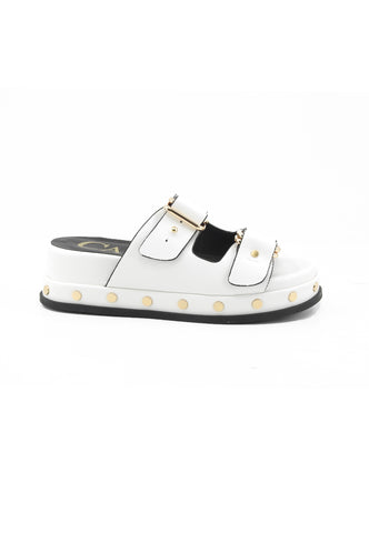 CAFE NOIR Ciabatte Donna Bianco Borchie C1LC9000-PE26-W001