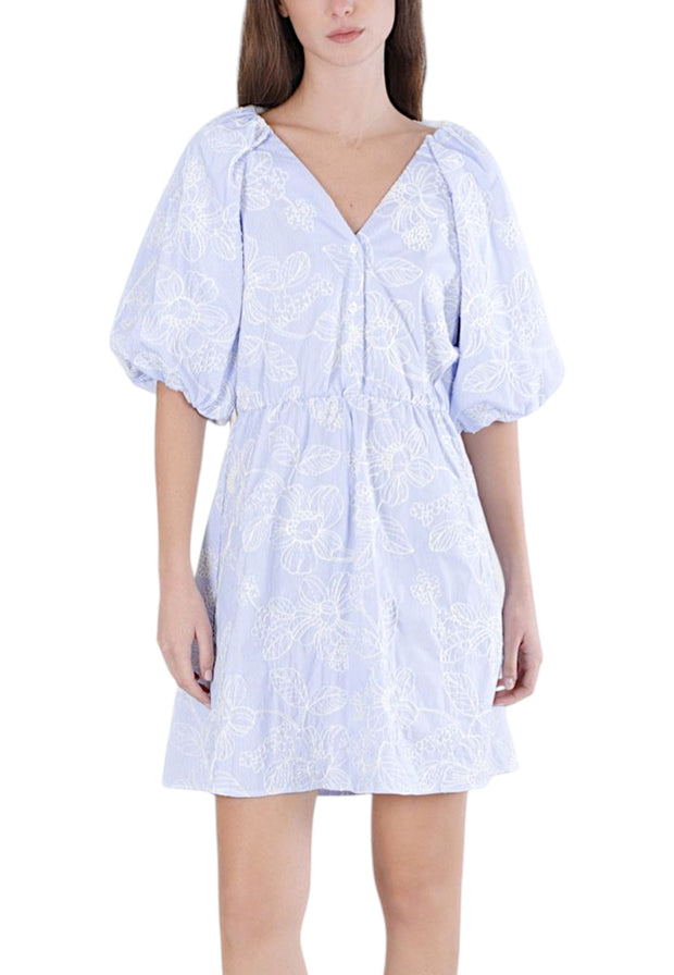 CAFE NOIR Abito Donna Azzurro Bianco C7JA0273-PE26-B066