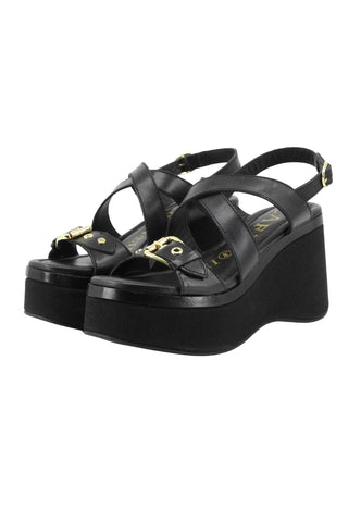 CAFE NOIR Sandali Zeppa Donna Nero C1GE1023-PE26-N001