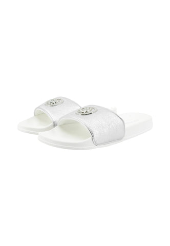 U.S. POLO ASSN. Ciabatte Donna Argento Bianco Glitter IVY002E-PE26-WHI-SIL01
