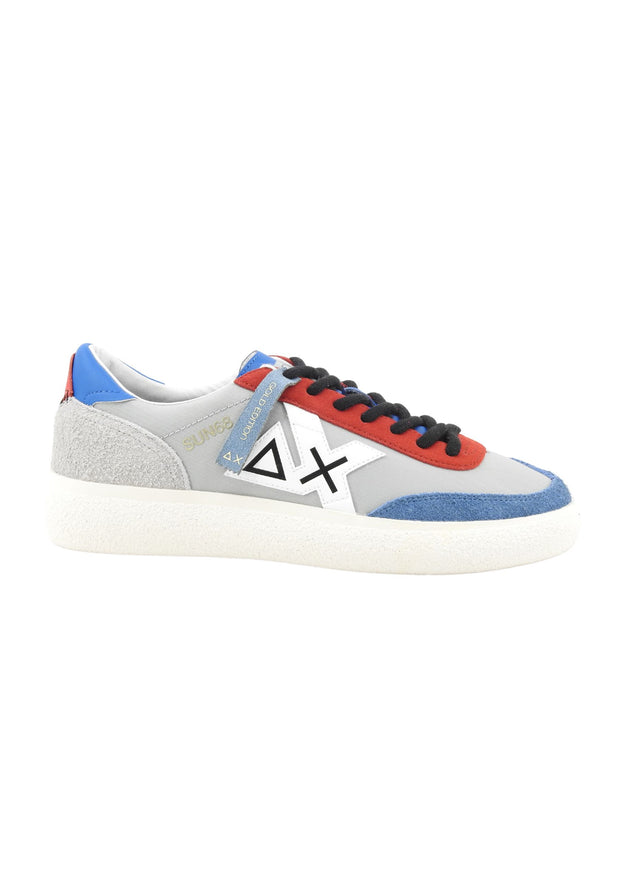 SUN68 Sneakers Uomo Grigio Azzurro Rosso Z36148-PE26-06