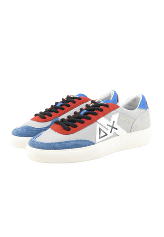 SUN68 Sneakers Uomo Grigio Azzurro Rosso Z36148-PE26-06