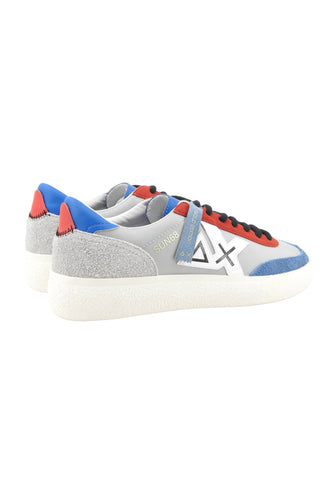 SUN68 Sneakers Uomo Grigio Azzurro Rosso Z36148-PE26-06
