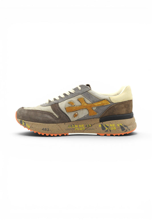 PREMIATA Sneakers Uomo Marrone Grigio Arancione VAR7866-PE26