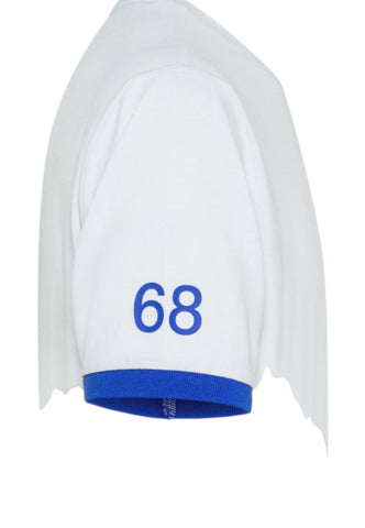 SUN68 T-Shirt Uomo Bianco Blu T36120-PE26-01