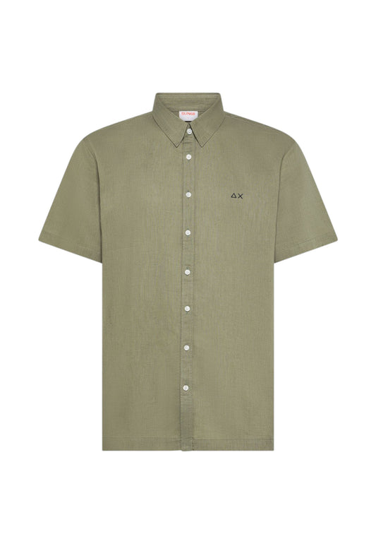 SUN68 Camicia Uomo Verde S36108-PE26-84
