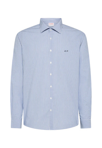 SUN68 Camicia Uomo Azzurro Bianco S36103-PE26-0501