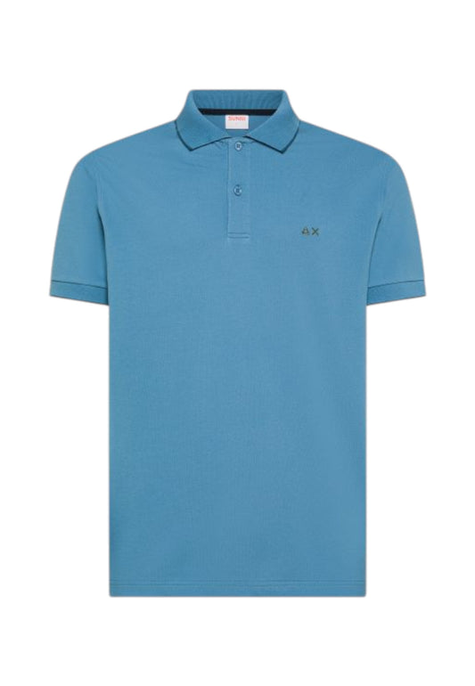 SUN68 T-Shirt Polo Uomo Azzurro A36111-PE26-56