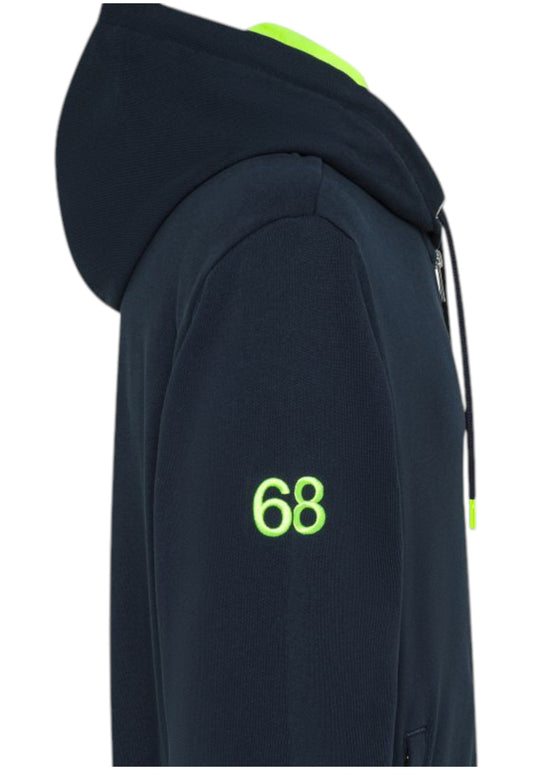 SUN68 Felpa Uomo Blu Giallo F36116-PE26-07