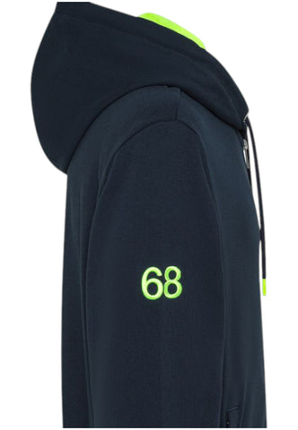 SUN68 Felpa Uomo Blu Giallo F36116-PE26-07