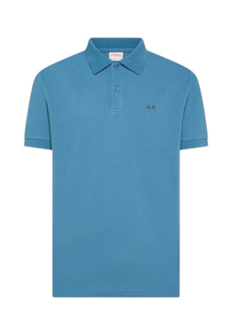 SUN68 T-Shirt Polo Uomo Azzurro A36115-PE26-56