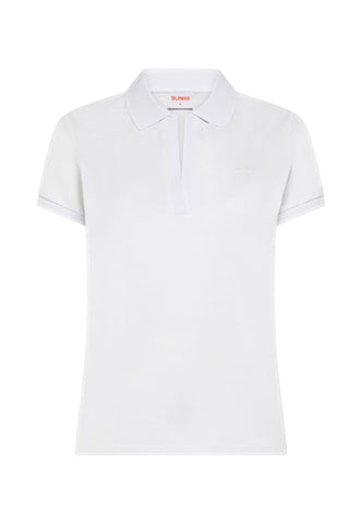 SUN68 T-Shirt Polo Donna Bianco A36202-PE26-01