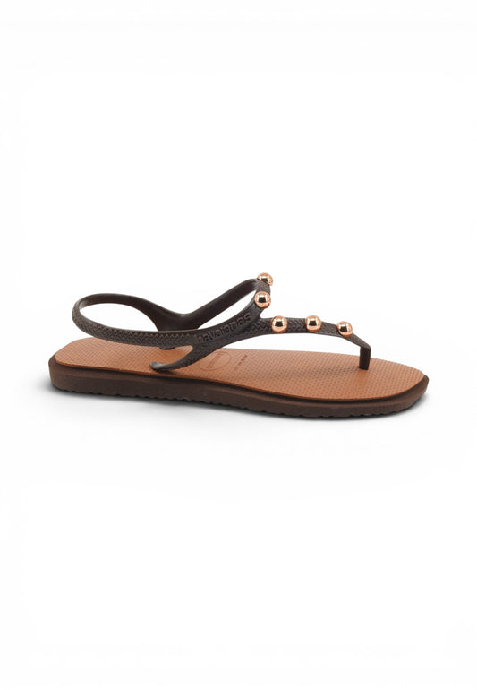 HAVAIANAS Sandali Donna Marrone Borchie 4150244-PE26-07909