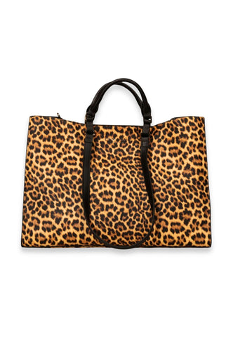 ERMANNO SCERVINO Borsa Shopper Donna Marrone Nero Animalier 12402123-PE26-3203