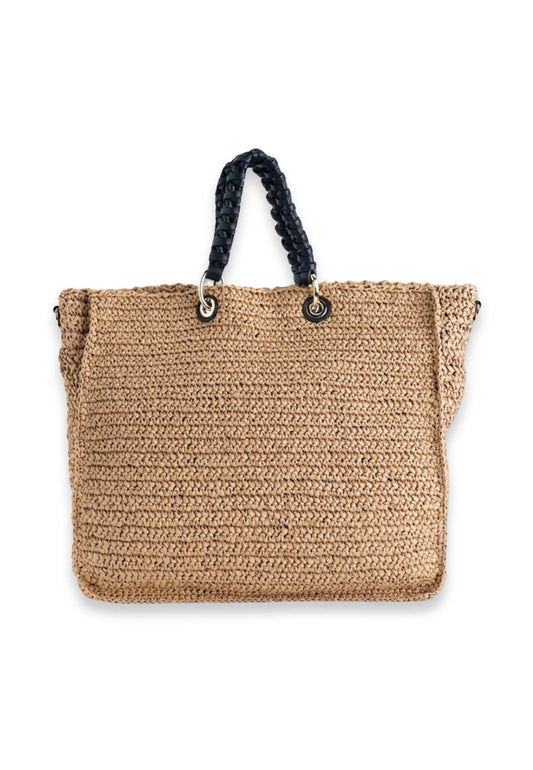 ERMANNO SCERVINO Borsa Shopper Donna Beige Nero 12402082-PE26-293