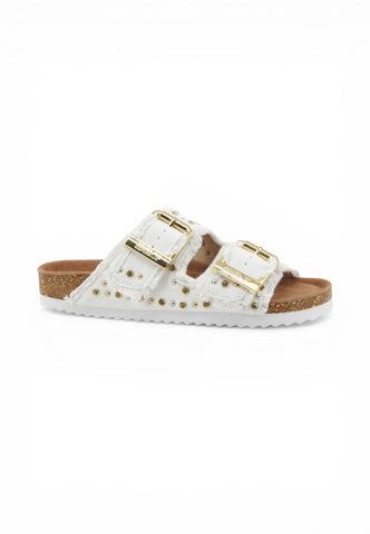 COLORS OF CALIFORNIA Ciabatte Donna Bianco Borchie HC.BIO406NN-PE26-ICE