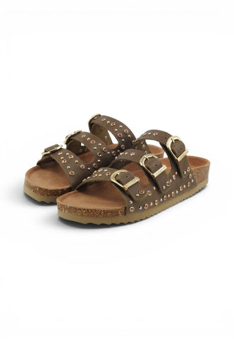 COLORS OF CALIFORNIA Ciabatte Donna Marrone Borchie HC.BIO601-PE26-NMIL