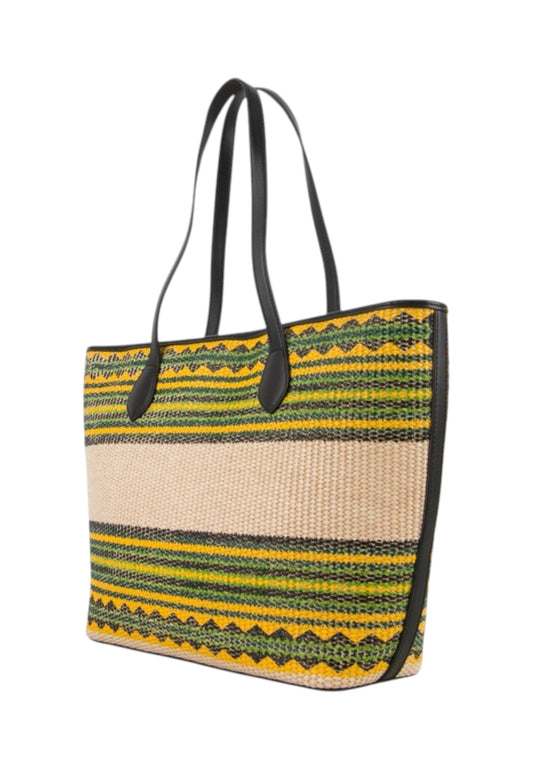 LOVE MOSCHINO Borsa Shopper Donna Verde Giallo Multicolore JC4348PP0OKN300A-PE26