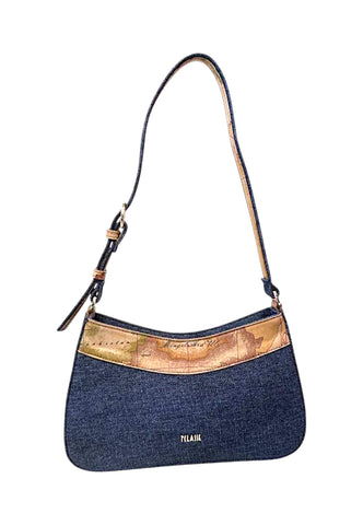 ALVIERO MARTINI Borsa A Spalla Donna Blu Denim Beige LF299939-PE26-0154