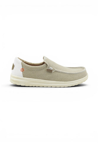 HEY DUDE Slip On Uomo Beige Bianco HD.40124-PE26-1LB
