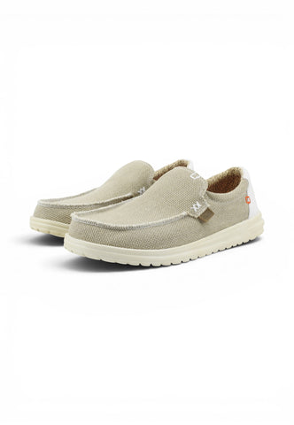 HEY DUDE Slip On Uomo Beige Bianco HD.40124-PE26-1LB